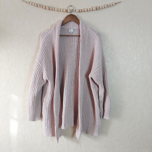 a new day Sweaters - a new day beige cream chunky knit open cardigan Sz XL